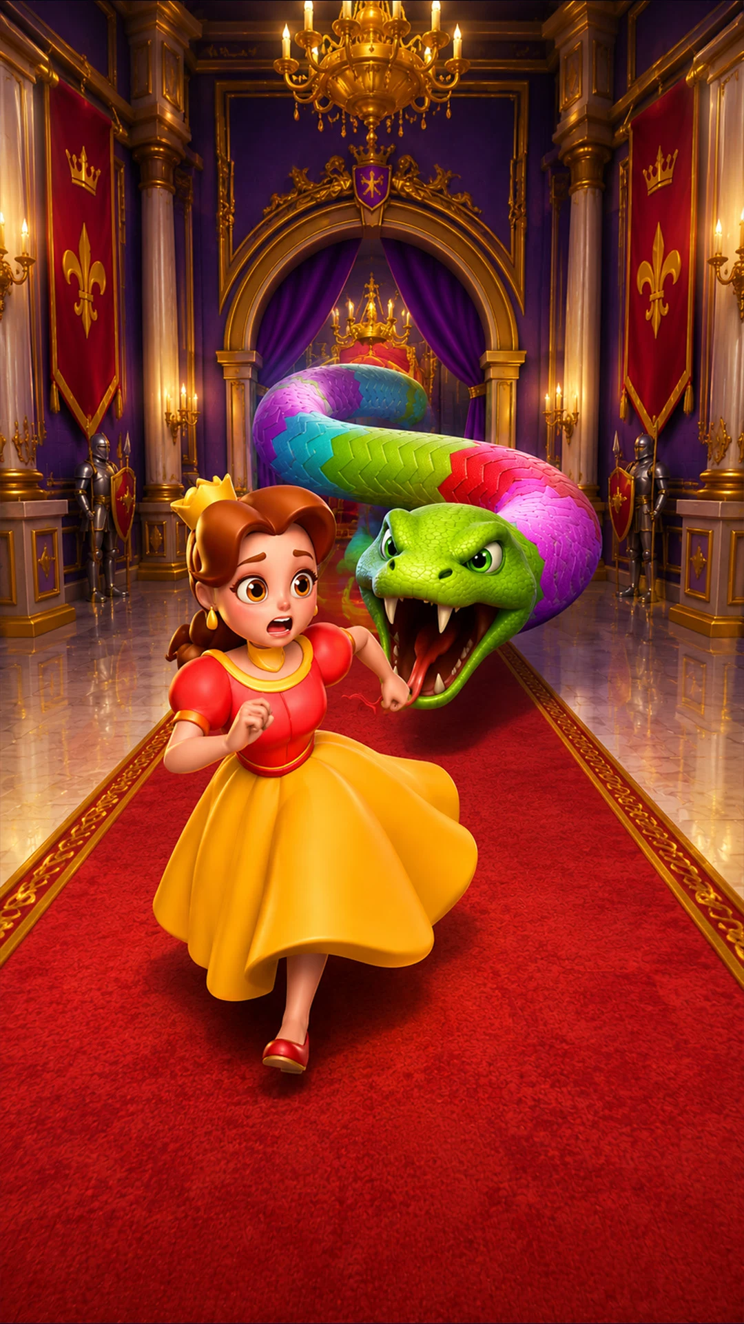 Queen Rescue Dragon Out Puzzle screenshot